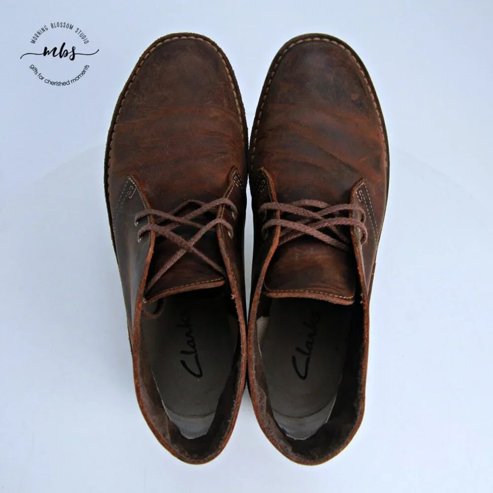 Clarks Bushacre 2 Chukka Lace Up Leather Boots Brown Beeswax Men 10‎